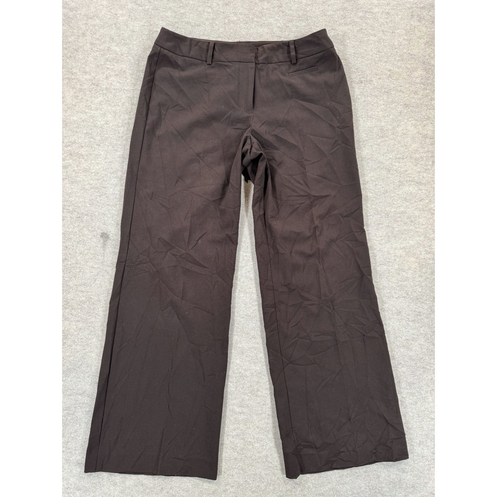George Dress Pants Womens 8P Brown Flat Front Stretch Wide Leg Formal 6L471050P
